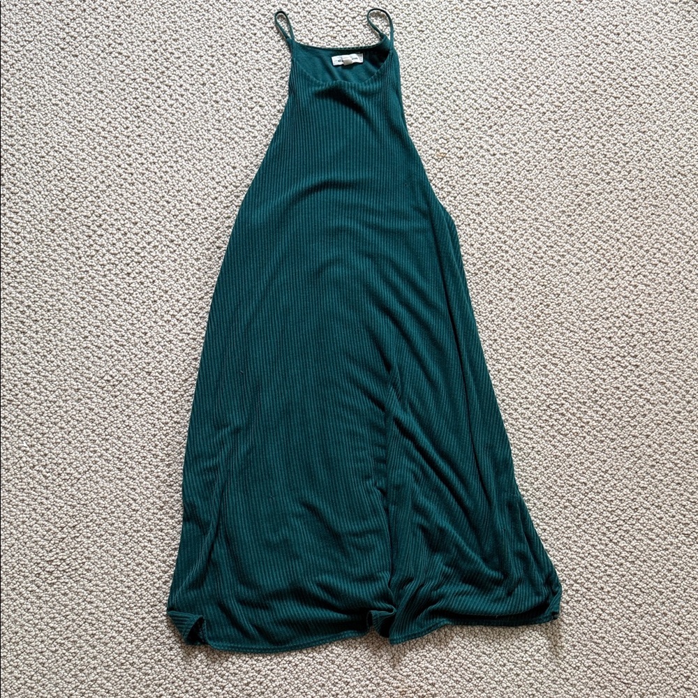 silence + noise Emerald Green Ribbed mini Dress